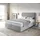 Boxspringbett Dream-Well 140x200 cm Mikrofaser Grau mit Matratze und Topper