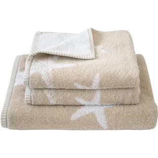Dyckhoff Maritim, Starfish Handtuchset 3-tlg. beige
