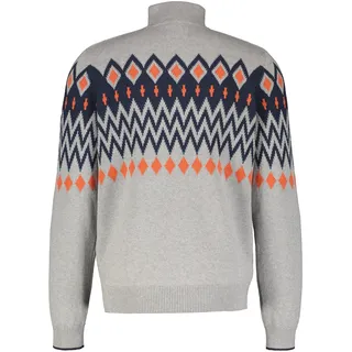 LERROS Strickpullover »LERROS Troyer in Norweger-Design«, grau