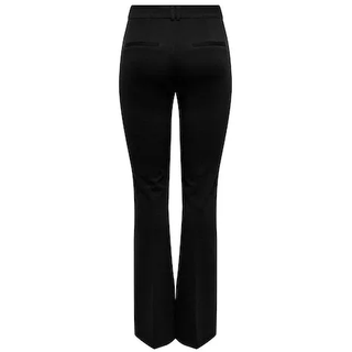 Anzughose ONLY "ONLPEACH MW FLARED PANT TLR NOOS", Damen, Gr. 38 (M), Länge 32, schwarz, Web, Obermaterial: 94% Polyester, 6% Elasthan, unifarben, Hosen Anzughose