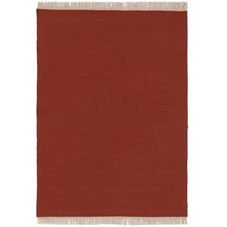 benuta Pop Wollteppich Liv Orange 140x200 cm , Textil , Beton Optik , Rechteckig , 140x200 cm , Gots , pflegeleicht , Teppiche und Böden, Teppiche, Schafwollteppiche