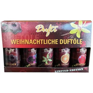 10x Dufti 100% ätherische Öle Duftlampe 5 Flaschen à 10ml Weihnachten Lufterfrischer