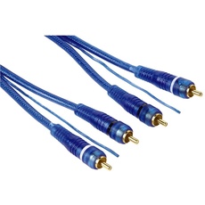 Bild Cinch-Kabel 2 Stecker - 2 Stecker mit Remote 5,0m blau (62417)