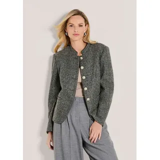 Madeleine Jackenblazer »Strickblazer Schicker Kurzblazer mit Stehkragen«, goldfarben),