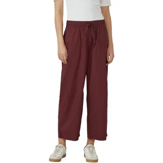 Stoffhose S.OLIVER, Damen, Gr. 38, N-Gr, rot (bordeaux), Web, Obermaterial: 50% Baumwolle, 50% Lyocell. Futter: 100% Baumwolle, unifarben, normal lang, Hosen Stoffhose, mit Gummizug und Kordelzug
