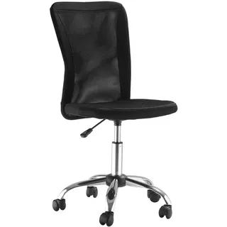 Shopentra Drehstühle ergonomisch ohne Armlehne bis 100kg Schwarz , Metall , 58x100x43 cm , Büromöbel, Bürostühle, Drehstühle