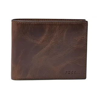 Fossil Bifold Derrick RFID Flip ID Geldbörse braun