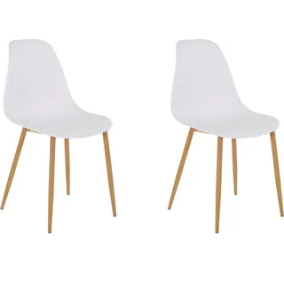 otto home Schalenstuhl Miller Kunststoff weiß 2 Stück