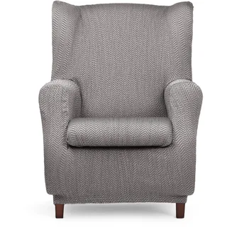 Eysa elastischer ohrensesselbezug grau Design Luz