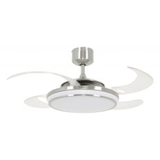 Bild von Evo 1 122 cm Deckenventilator chrom gebürsted mit Licht inkl. Fernbedienung