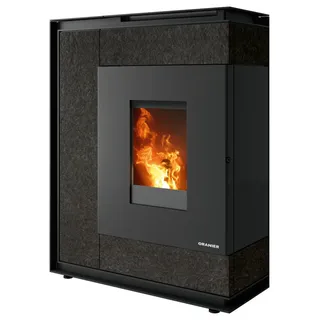 Oranier | Pelletofen Boreas Aqua | 9,5 kW |  Schiefer | Anschluss oben