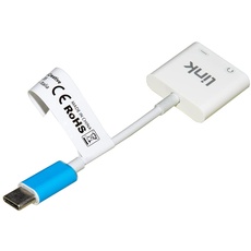 LINK LKADAT153 USB-C-Splitter-Adapter für Smartphone und Audio, mit Mikrofon für Telefone und Musik, 15 cm