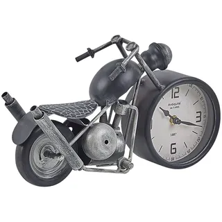 Beliani Beliani, Tischuhr schwarz / silber Motorradform 19 cm Berno