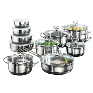 Karcher Jasmin Topf-Set 6-tlg. Kochtopf + Schmorpfanne + Stieltopf + Glasdeckel