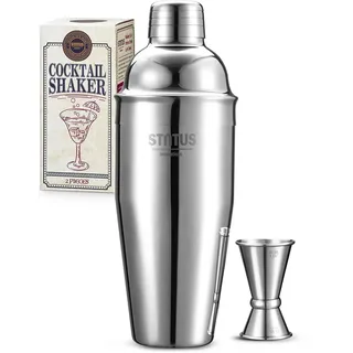 Cocktail Shaker, STNTUS 750ml Cocktailshaker Edelstahl, Bar Zubehör, Cocktail Mixer mit Jigger, Cocktailset Geschenkset, 2 Stück