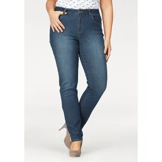 Arizona Slim-fit-Jeans »Curve-Collection«, hohe Leibhöhe, Five-Pocket-Design, Zip-Fly, blau