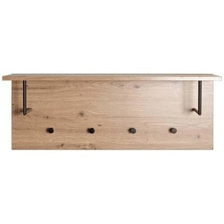 Haku-Möbel HAKU Möbel Wandgarderobe 37447 eiche Holz 4 Haken 80,0 x 30,0 cm