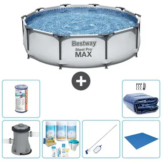 Bestway Steel Pro MAX Rund - 305x76 cm - 7-teilig S21675 - Grau