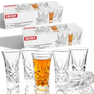 JAIEF Tequila-Gläser mit schwerem Boden 60ml (12 Stück)