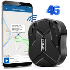 GPS Tracker für Auto 4G 10000mAh 160 Tage Standby Starker Magnet Wasserdicht Echtzeit-Tracking Kostenlose APP/Plattform Kein ABO Tracker und Anti Lost GPS Locator für Auto Motorrad Fahrrad LKW Flotte