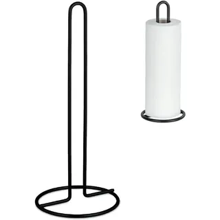PARENCE PARENCE.- Schwarzer Papierhandtuchhalter 31 cm – Küchenrollenhalter aus Metall, Stabiler vertikaler Spender, modernes Design, Pulverbeschichtung, kompatibel mit Standardrollen