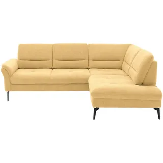 Beldomo System Ecksofa , Gelb , Textil , Ottomane rechts, L-Form , 256x206 cm , Stoffauswahl, seitenverkehrt erhältlich, Bettfunktion erhältlich, Hocker erhältlich, Rücken echt, individuell planbar , Wohnzimmer, Sofas & Couches, Wohnlandschaften, Ecksofas