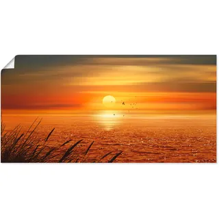 Artland Wandbild "Sonnenuntergang über dem Meer" Sonnenaufgang & -untergang 1 Stk. tlg. als Leinwandbild, Poster in verschied. Größen, farbe bild(er): orange