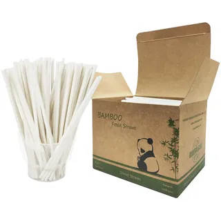 Short Bambus Cocktail Strohhalme 3×127mm, 1000 Stück Stabile Mini Kurz Bambus Kaffee Rührer Swizzle Sticks, Kompostierbare Trinkhalme Einweg - 100% Biologisch Abbaubare