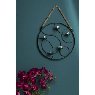 Myflair Wandkerzenhalter Kirill Glas/Metall Schwarz