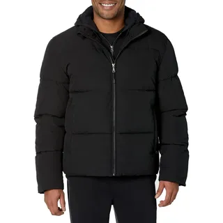 a. essentials Schwerer Steppmantel schwarz L