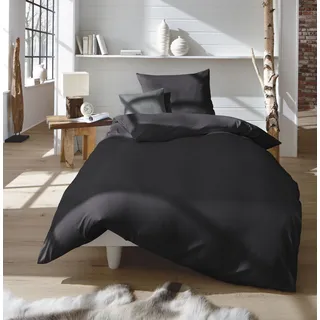 FLEURESSE Lech 3089« 3 Stk., tlg. Edelflanell, Bettwäsche 200x220 Fischgrätmuster dunkelgrau 603089-1 - grau