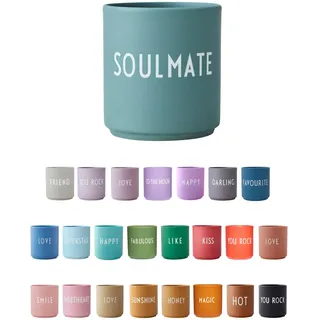Design Letters Lieblingsbecher Grün SOULMATE Tasse | Kaffeebecher Porzellan | Dekorativ Kaffeetassen | Personalisierte Geschenke für Freundin, Hochzeitsgeschenk | Tasse Mit Spruch | Teetasse 250 Ml