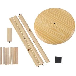 Kleiderständer Freistehender Ständer Holzbaum Stehender Mantel Jacken Kleiderbügel Bodenstehender Garderobenständer Wohnmöbel Kleidung Rundbodenständer Flurmontierter Ecksalon(Natürliche Farbe)