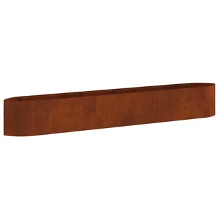 vidaXL Hochbeet im Garten Wetterfeststahl 300 x 40 x 40 cm Stahl - Rot