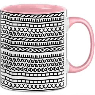 Ich Hasse Menschen Tasse Lustiges Geschenk Allover-Print Quer Lesen (Rosa)
