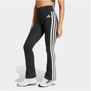adidas Trainingstights ADIDAS PERFORMANCE "OPTIME ESSENTIALS 3-STREIFEN FLARED LEGGINGS", Damen, Gr. S, N-Gr, schwarz-weiß (schwarz, weiß, normal, gr.), Obermaterial: 85% Polyester, 15% Elasthan, Hosen Trainingstights, Topseller