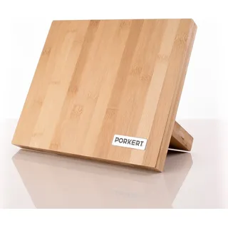 magnetischer messerblock 24x21x12cm bamboo