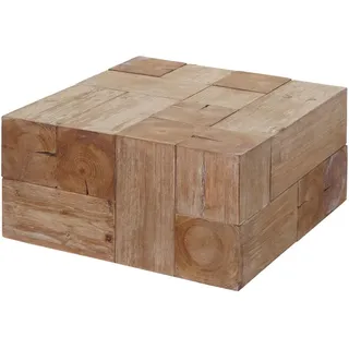MCW Couchtisch A15C Massivholz quadrat Braun , Holz , 60x30x60 cm , Wohnzimmer, Wohnzimmertische, Couchtische