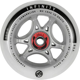 Powerslide Infinity 90 Rtr Abec9/spacer Schlittschuhrollen 4 Einheiten / Silver / Grey - 90 mm / 85A