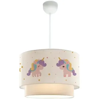 lux.pro Hängeleuchte Lurgan , Weiß , Textil , E27 , 30x70x30 cm , Lampen & Leuchten, Kinderzimmerlampen