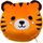 Puckator Relaxeazzz Plüsch Tiger 30 x 30 cm Mehrfarbig