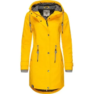 Peak Time Regenmantel »Regenjacke L60042«, stylisch taillierter Regenmantel für Damen, gelb