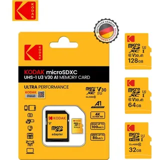Kodak Sd Micro 64GB Cl10 Uhs-i U3, V30, A1, Ultra Mit Adapter