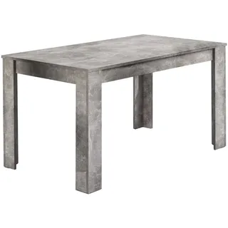 byLIVING Esszimmertisch Nepal/Beton-Optik grau/kompakter Küchentisch 140 cm breit/Esstisch Melaminharz beschichtet / 18 mm Dicke Tischplatte / 140 x 80, H 75 cm