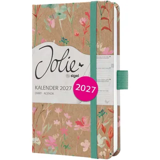 Sigel Wochenkalender Jolie 2027 Grün/Rosa