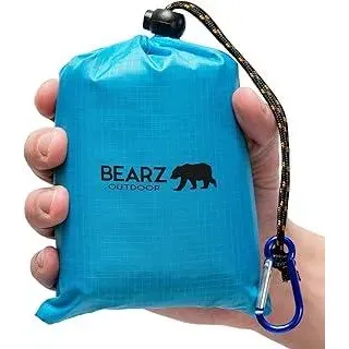 Decke, Reisedecke, Kompakt Picknickdecke Wasserdicht - Ultraleicht Camping Sitzunterlage Outdoor, Stranddecke Sandfrei, Kleine Campingdecke - Festival, Camping und Wandern Zubehör (Blau)