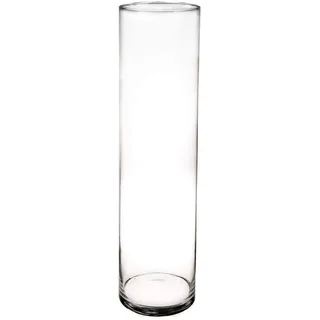INNA-Glas Große Glasvase Zylinder Sanya AIR, klar, 60cm, Ø15cm | Hohe Vase/Glas Bodenvase