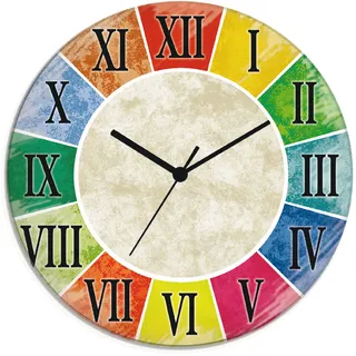ARTland Wanduhr Römische Ziffern« wahlweise mit Quarz- oder Funkuhrwerk, lautlos ohne Tickgeräusche,