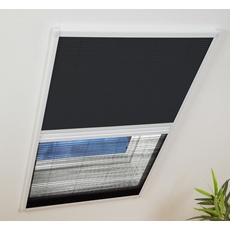 Bild Insektenschutzrollo »für Dachfenster«, transparent, weiß/schwarz, BxH: 110x160 cm,