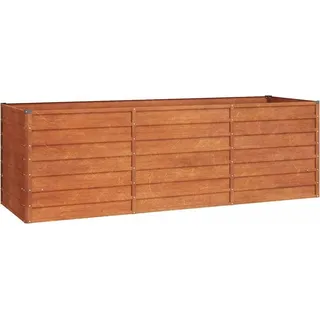vidaXL Hochbeet Rostig 240 x 80 x 77 cm Grau